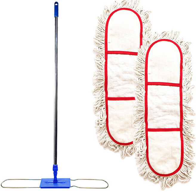 월드크린 리스킹 물걸레 백색 105cm x 2p + 프리미엄 판자루, 1세트