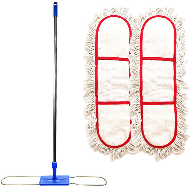 월드크린 리스킹 물걸레 백색 90cm x 2p + 프리미엄 판자루, 1세트