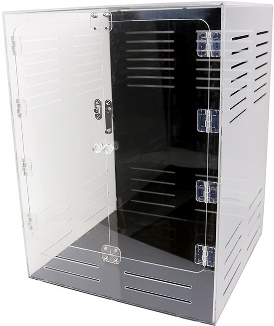 보라펫 업그레이드 붙이류 사육장 35 x 35 x 50 cm, 1개, 블랙