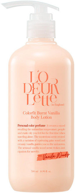 로더렛 인 잉글랜드 컬러핏 번트 바디로션 바닐라 우디향, 1개, 500ml