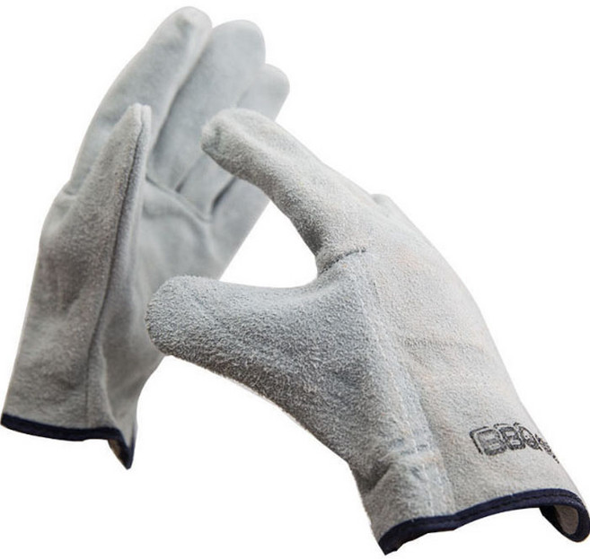 아웃도어 캠핑 바베큐 화로 가죽장갑 프리, 그레이