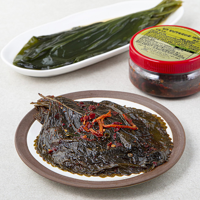 일미 명이나물장아찌 180g + 양념깻잎장아찌 180g 캠핑세트, 360g, 1세트