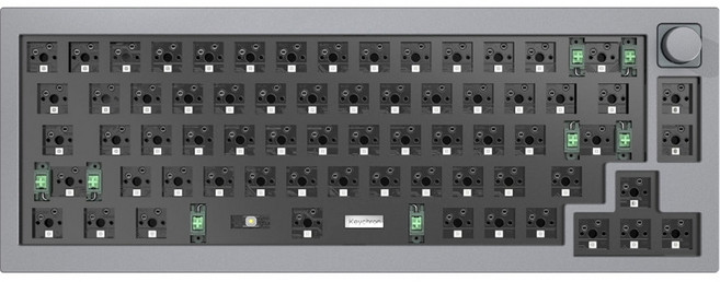 Keychron Q2 Knob Frame RGB 熱插拔 準系統 有線 無數字鍵鍵盤, 太空灰, Q2 B2