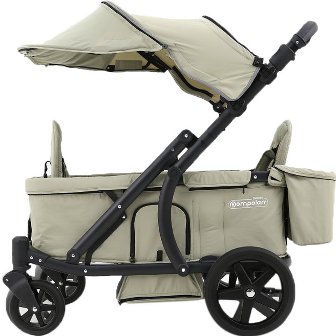 폼포라 접이식 디럭스 유아웨건, 올리브그린