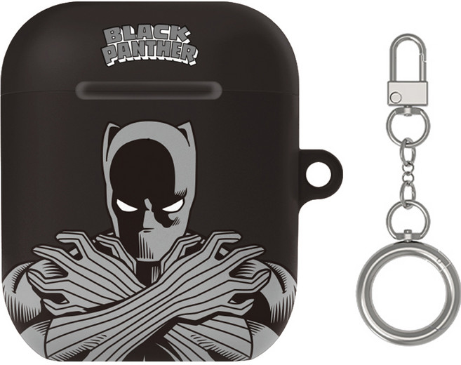 Marvel 漫威 BLACK PANTHER 黑豹 漫畫硬殼保護殼 AirPods 1 / 2, 單一商品, 灰色, 1個