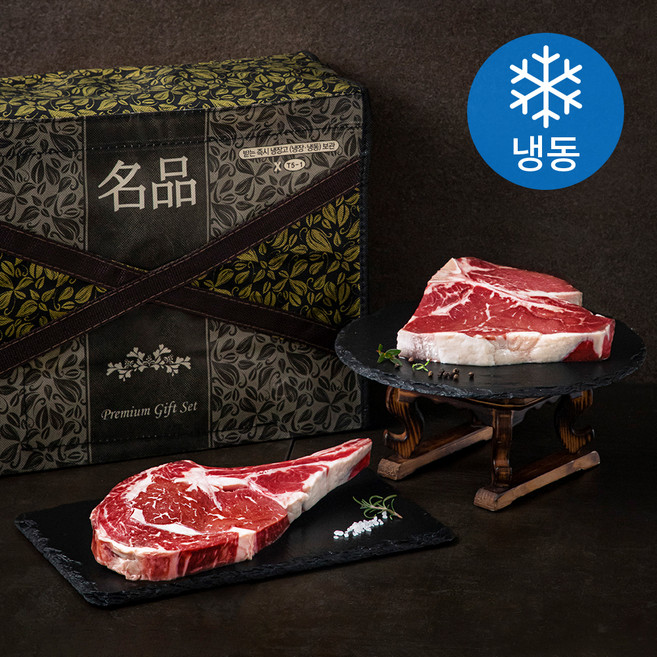 플레잇 드라이에이징 토마호크 500g + 티본 스테이크 500g 선물세트 (냉동), 1개, 1kg