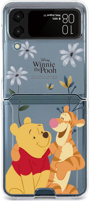 디즈니 곰돌이 푸 플라워 클리어 하드 카드 슬롯 휴대폰 케이스