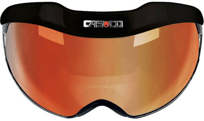 CASCO 07 5053 U Vautron black 운동용 바이저 Snowmask 6, matt red mirror, 1개