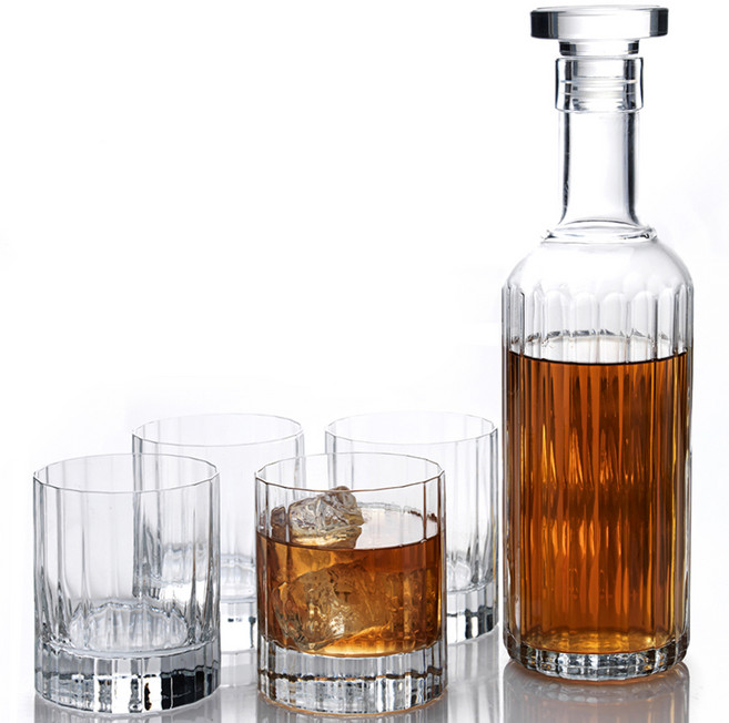 루이지보르미올리 바흐 위스키 디캔터 700ml + 언더락잔 4p 세트, 1세트