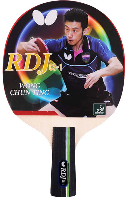 버터플라이 중펜 탁구 라켓 RDJ CS-1 + 탁구공 6p, RDJ CS-1(라켓), 1개