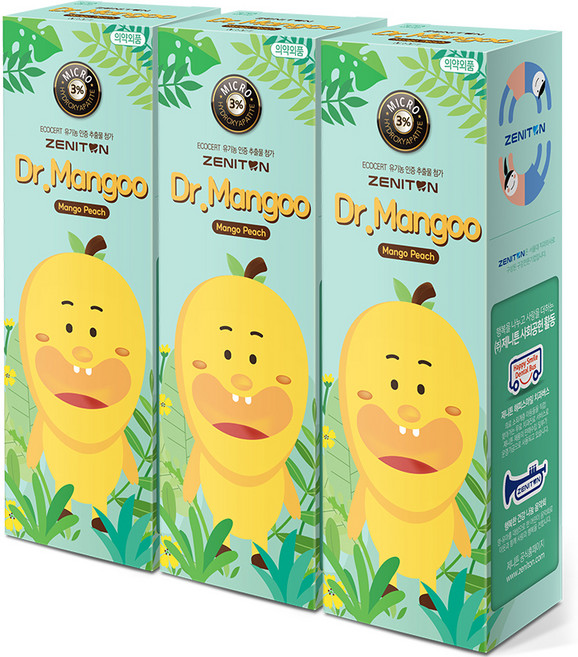 제니튼 닥터망구 초등학생용 어린이 치약, 60g, 3개