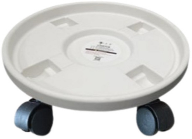 헤이조이 라운드형 화분받침대 소형가전 이동식트레이, 화이트, 1개