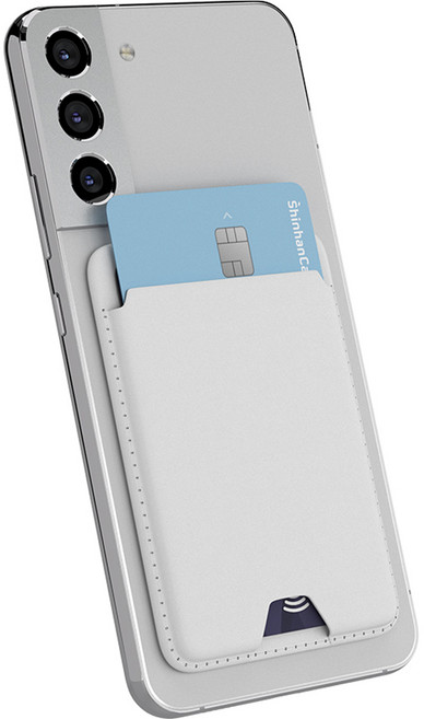 요이치 나노 클립 패드 휴대폰 카드지갑, 화이트, 1개