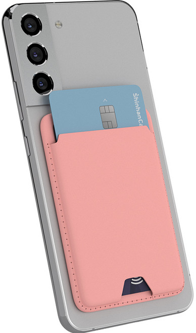 요이치 나노 클립 패드 휴대폰 카드지갑, 핑크, 1개