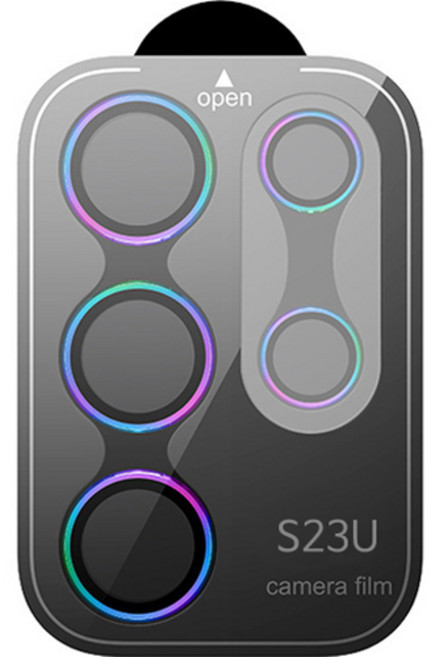 워너프 강화유리 메탈링 카메라 렌즈 보호 필름 클린가이드형 오로라, 1개