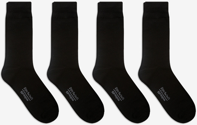 GGRN 남성용 비즈니스 컬렉션 신사 정장 패턴 양말 4켤레 세트