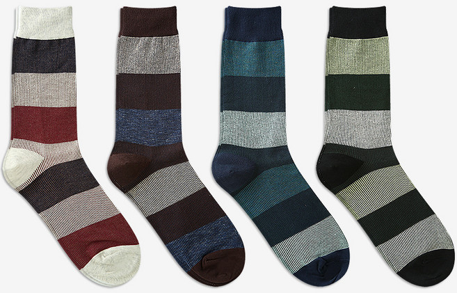 GGRN 男士商務系列紳士正裝圖案襪4雙組