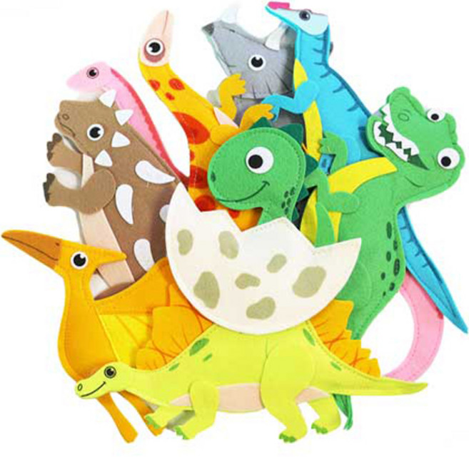 맘스보드 펠트 자석 공룡, 1개, 9피스