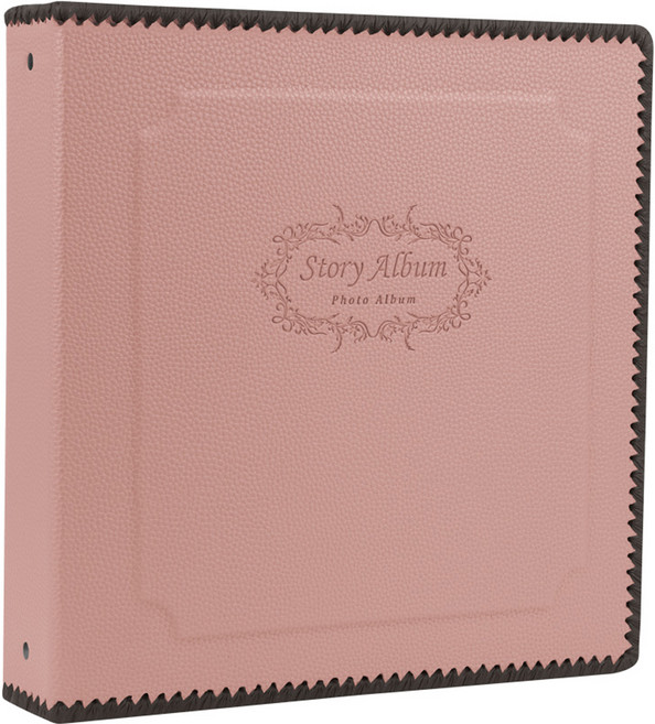 스토리앨범 민자형 백지접착 앨범, 핑크, 50매