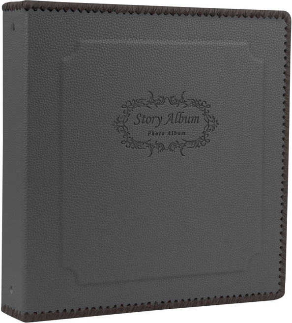 제이앤에이치 민자형 백지접착 스토리앨범, 다크그레이, 50매