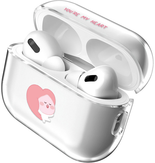 Little Kakao Friends Sweet Little Heart 透明果凍保護殼, 大愛心 Little Apeach, AirPods Pro 2