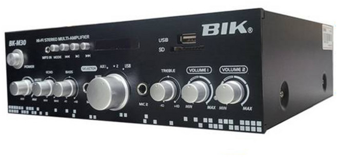 비아이케이 매장용 100W 2채널 마이크뮤트 하이파이앰프, BK-M30