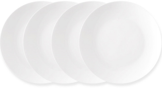 프렐류드 네오본 심플 접시, 4개, 단품, 화이트