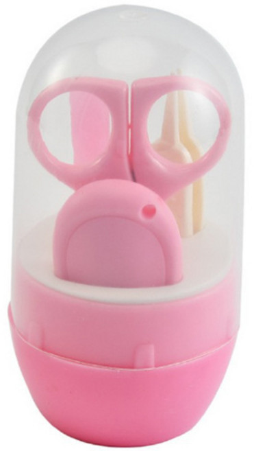 더리빙 유아용 심플한 손톱깎이 세트, 핑크, 1세트