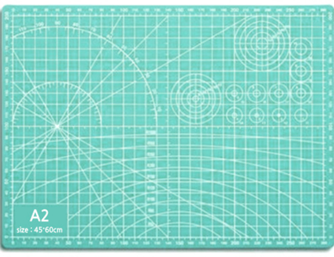 다다 양면 데스크 컷팅 매트 A2, 초록