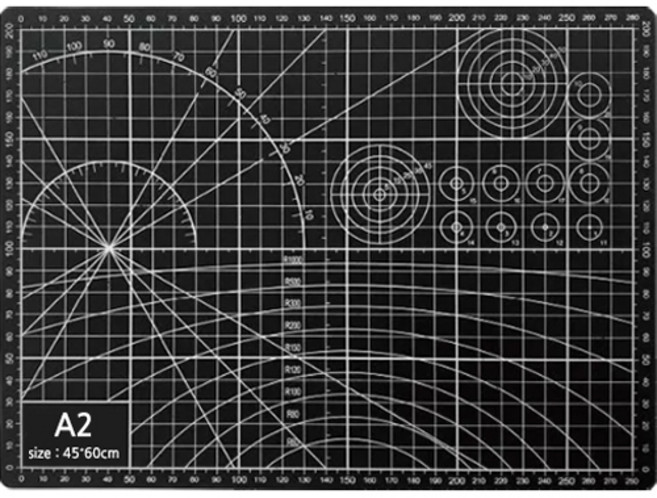 다다 양면 데스크 컷팅 매트 A2, 검정