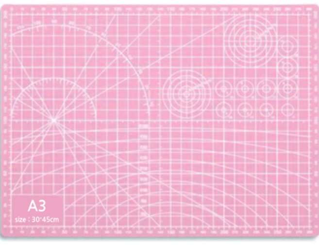 다다 양면 데스크 컷팅매트 A3, 분홍