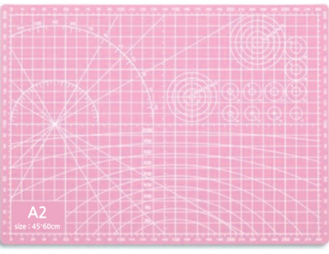 다다 양면 데스크 컷팅 매트 A2, 분홍