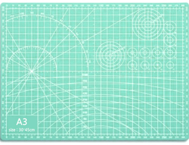 다다 양면 데스크 컷팅매트 A3, 연두