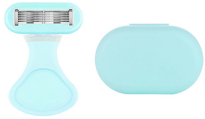 가든웨이 6중날 휴대용 면도 제모기 블루, 1개입, 1개 - 쿠팡