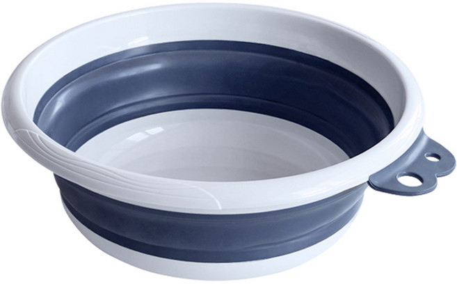 네이쳐리빙 간편보관 접이식 대야 M, 블루, 1개