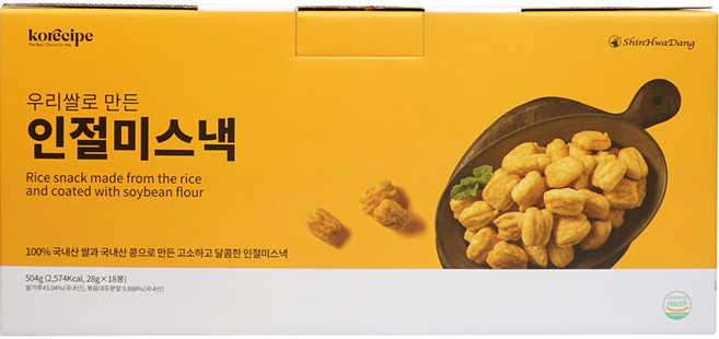 신화당 우리쌀로 만든 인절미스낵 18p, 504g, 1개