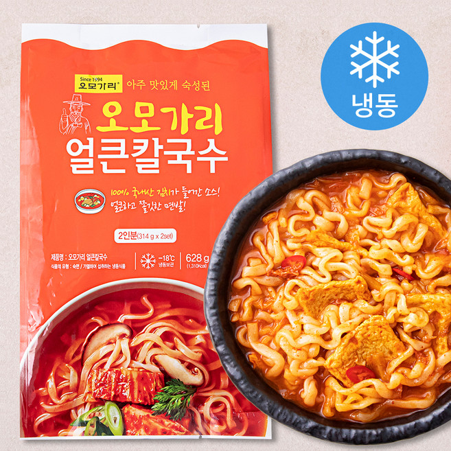 오모가리 얼큰칼국수 2인분 (냉동), 1개, 628g