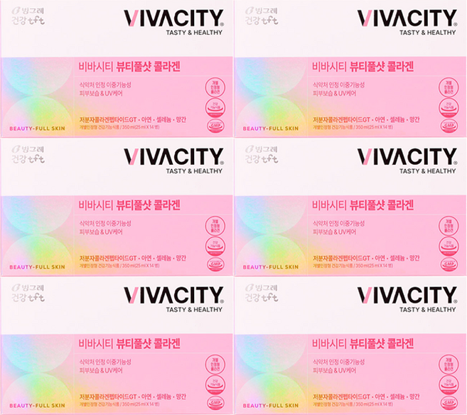비바시티 TFT 뷰티풀샷 콜라겐 14p, 350ml, 6개