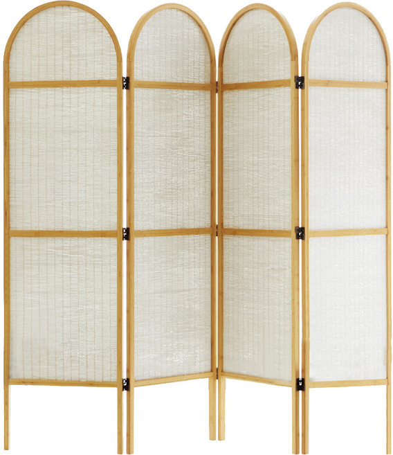 베스트리빙 클라우드 대나무 4단 파티션, 화이트