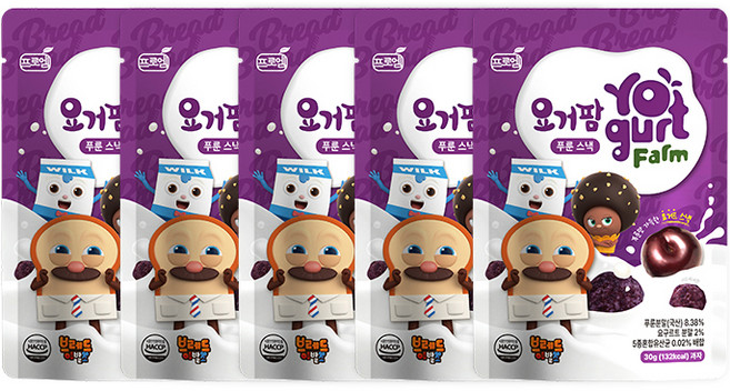 프로엠 코코몽 요거팜 스낵, 푸룬맛, 30g, 5개