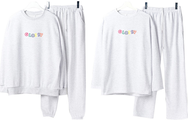 세븐룩북 남성용 GLOSSY 기모 트레이닝 4종 세트 BBS413