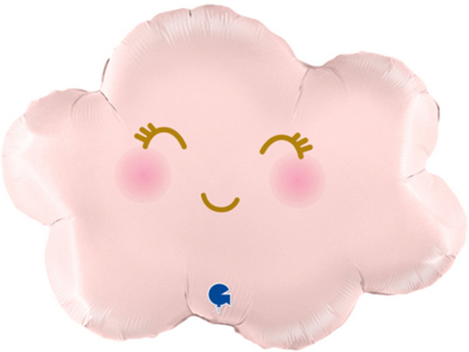 그라보 구름 은박풍선, 파스텔핑크, 1개