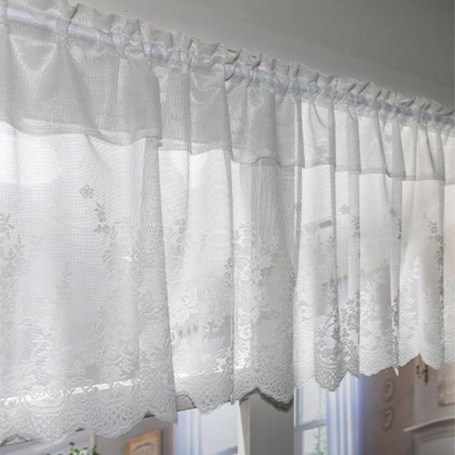 나산데코 로맨틱 플라워 샤링 바란스 주방커튼