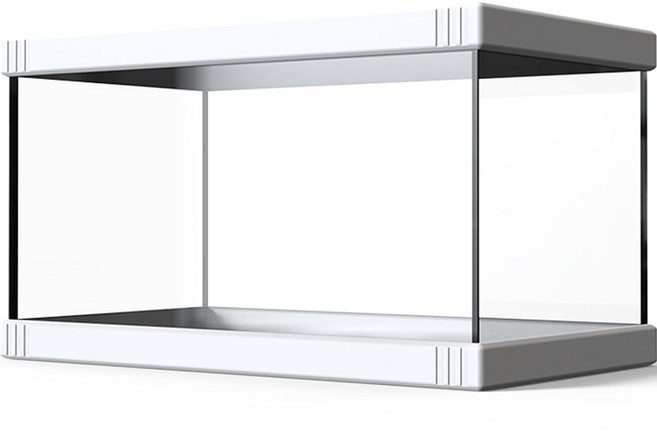 펫츠핸들러 렙타일 아쿠아 터틀탱크 아크릴커버 어항 + 뚜껑 세트, 화이트, 1세트