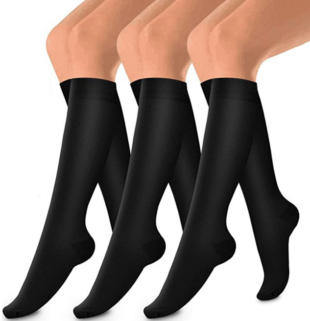 Monster Sports壓力襪, 黑色, 3雙