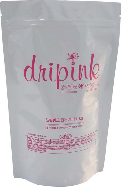 드립핑크 에티오피아 시다모 원두커피, 1kg, 1개