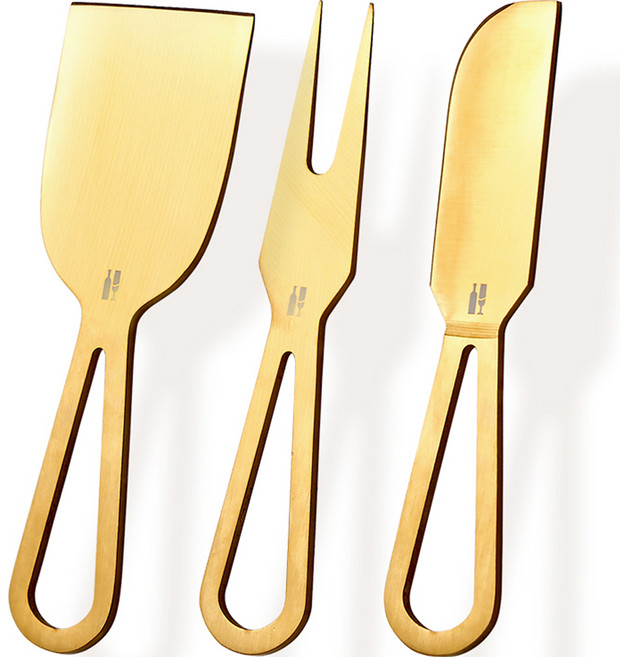 빈토리오 치즈 나이프 2종 + 포크 세트, 1세트