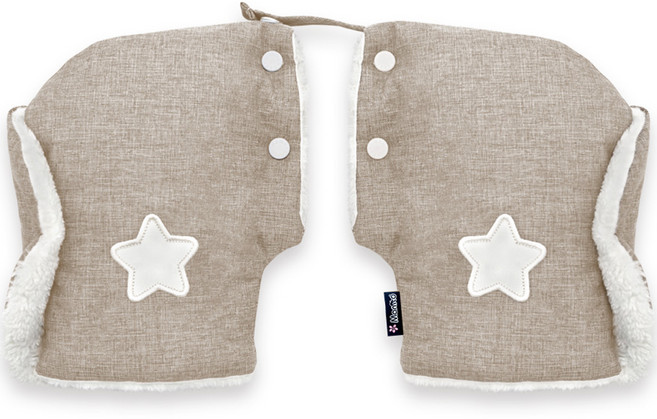 마니또 어린이 안전 킥보드 자전거 멜란지 자수 핸드머프, 스타베이지, 1개