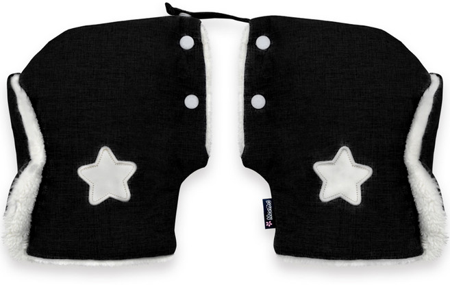 마니또 멜란지 자수 어린이 핸드머프, 블랙, 1개