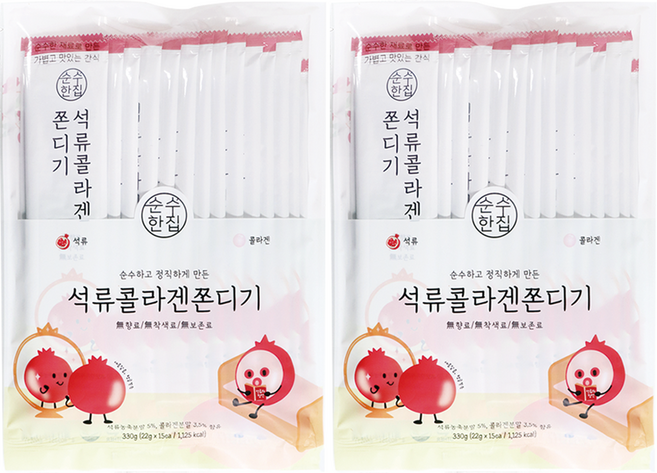 순수한집 석류 콜라겐 쫀득이 15p, 330g, 2개